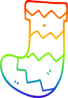 Bir insan tarafından çizilmiş bir karikatür çiziminin gökkuşağı gradyanı