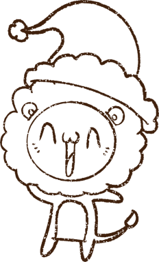 Bir insan tarafından çizilmiş Noel Aslanı Kömürü