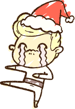 Bir insan tarafından çizilen Noel Dansçısı Tebeşiri