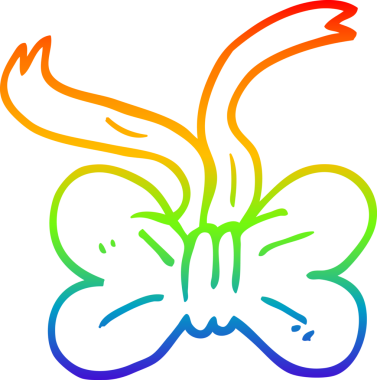 gökkuşağı gradyan çizgi çizimi bir insan tarafından çizilmiş bir papyon