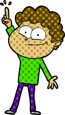 Bir insan tarafından çizilmiş mutlu bir adam.