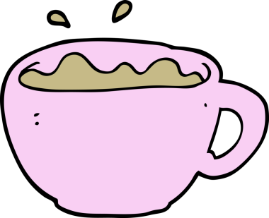 bir insan tarafından çizilmiş bir kahve fincanı.