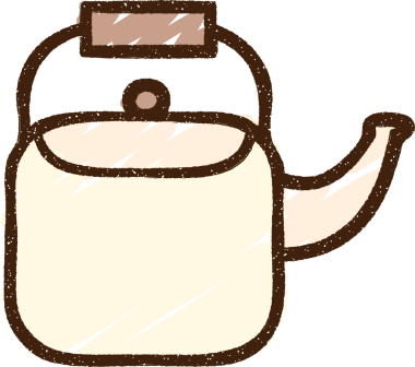 Bir insan tarafından çizilen Kettle Tebeşiri