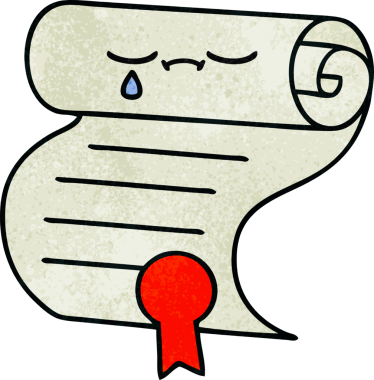 Bir insan tarafından çizilen kontratın retro grunge doku karikatürü