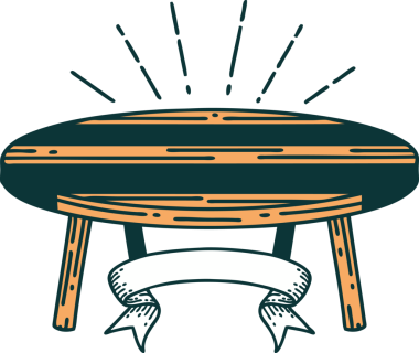 Bir insan tarafından çizilmiş dövme stili ahşap bir afiş.