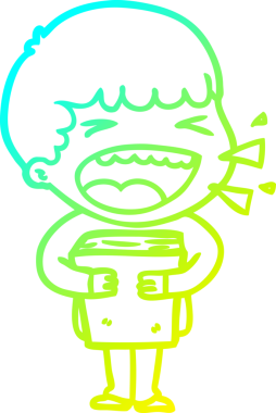 Bir insan tarafından çizilmiş gülen adamın soğuk çizgi çizimi.