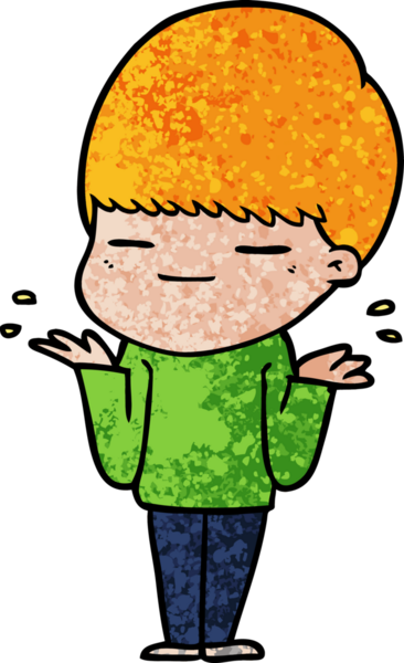 Bir insan tarafından çizilmiş kendini beğenmiş bir çocuk.