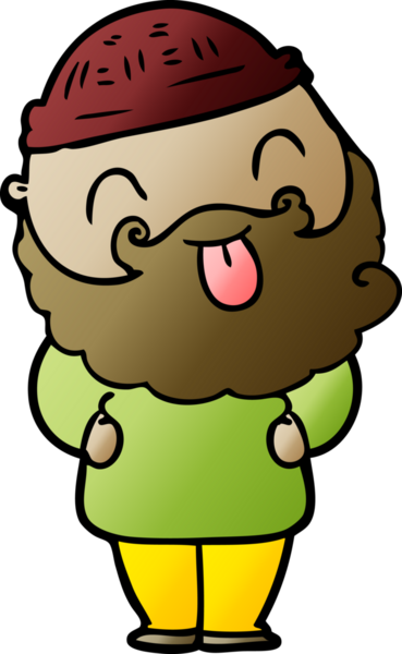 Bir insan tarafından çizilmiş sakallı bir adam.