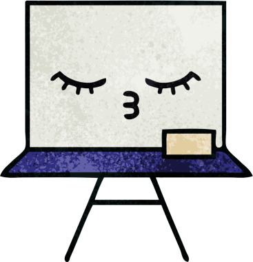 Bir insan tarafından çizilmiş beyaz bir panonun retro grunge desen karikatürü