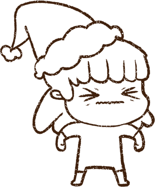 Bir insan tarafından çizilen Noel Kadını Kömür Çizimi