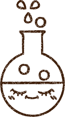 Bir insan tarafından çizilen Kimyasal Reaksiyon Karakalem Çizimi