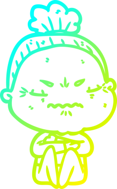 Bir çizgi film çizimi, bir insan tarafından çizilmiş yaşlı bir kadını rahatsız ediyordu.