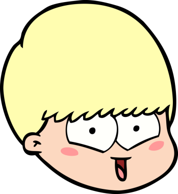 Bir insan tarafından çizilmiş mutlu çocuk çizgi filmi.