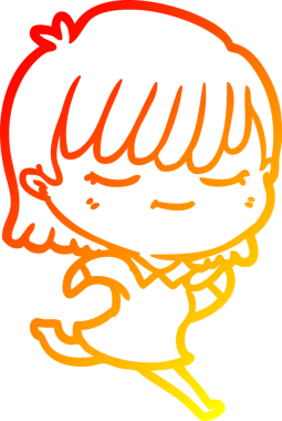 Bir insan tarafından çizilmiş bir karikatür kadın çizimi