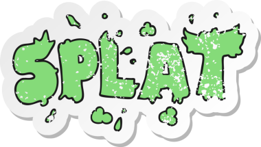 Bir insan tarafından çizilmiş bir çizgi filmin gerilimli yapıştırması.