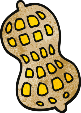 Bir insan tarafından çizilmiş karikatür fıstığı.