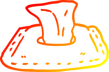 Bir insanın çizdiği çizgi film tuvaletinin sıcak çizgi çizimi.