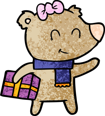 Bir insan tarafından çizilmiş ayı karikatürü çizicisi