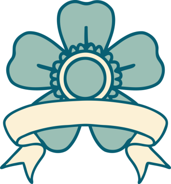 Bir insan tarafından çizilmiş geleneksel bir çiçek dövmesi.