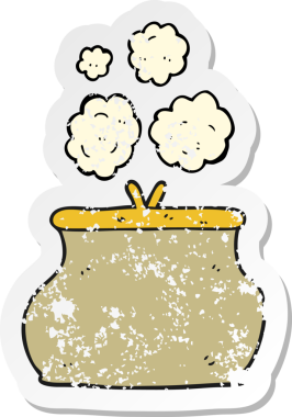 Bir insanın çizdiği karikatür çantasının gerilimli yapıştırması.