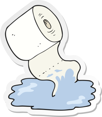 Bir insan tarafından çizilmiş bir mutfak rulosunun çıkartması.