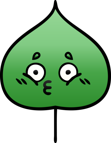 Bir insan tarafından çizilmiş dışavurumsal yaprağın gölgelenmiş çizimi