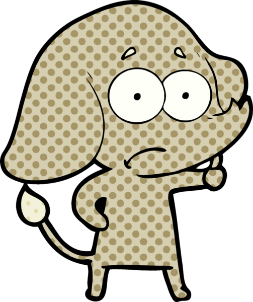 bir insan tarafından çizilmiş belirsiz bir fil.