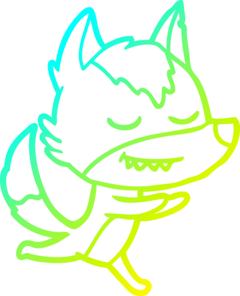 Bir insan tarafından çizilen kurdun soğuk gradyan çizgisi.