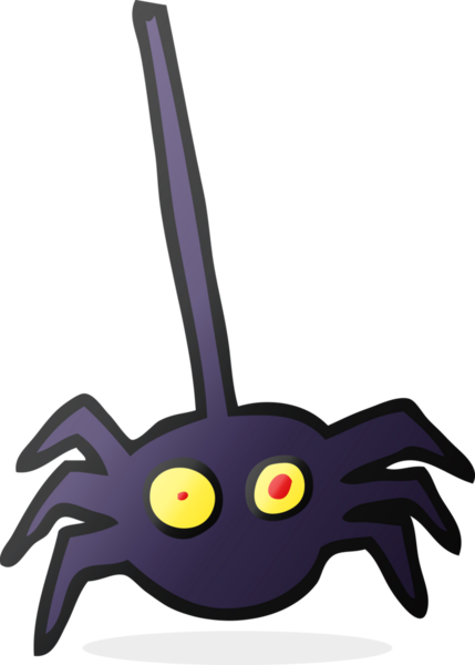 Bir insan tarafından çizilmiş serbest çizilmiş cadılar bayramı örümceği