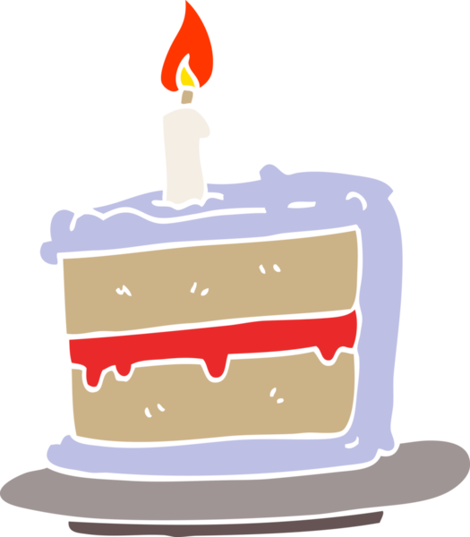 Bir insan tarafından çizilmiş karalama doğum günü pastası.