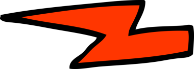 Bir insan tarafından çizilmiş karalama yıldırımları.