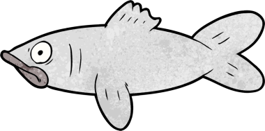 bir insan tarafından çizilmiş karikatür balığı