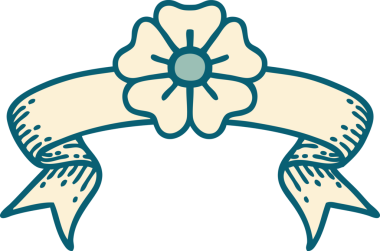 Bir insan tarafından çizilmiş geleneksel bir çiçek dövmesi.