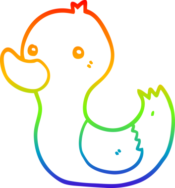 Bir insan tarafından çizilmiş bir ördeğin çizimi.