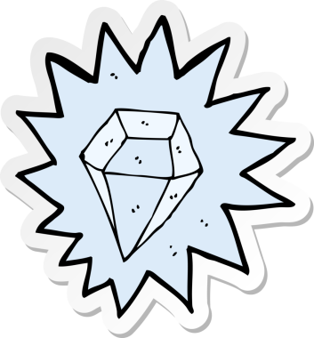 Bir insan tarafından çizilmiş dev bir elmasın çıkartması.