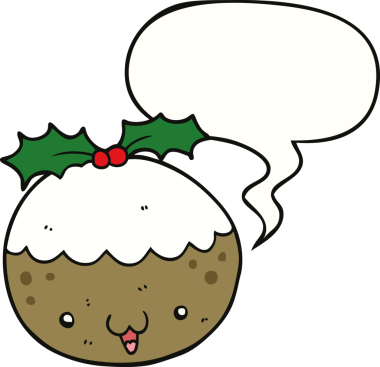 Bir insan tarafından çizilmiş tatlı bir çizgi film pudingi.