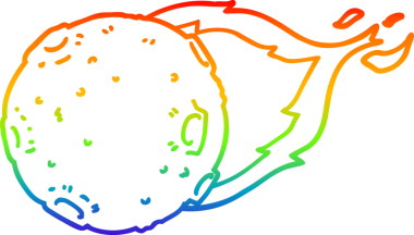 gökkuşağı gradyan çizimi bir insan tarafından çizilmiş bir karikatür göktaşı