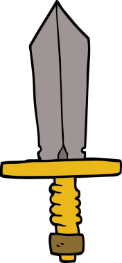 Bir insan tarafından çizilmiş karalama hançeri.