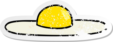 Bir insan tarafından çizilmiş garip bir el çizimi yumurta lekesi.