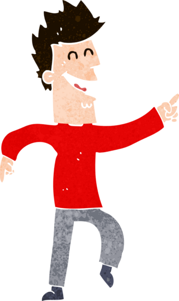 Çizgi filmdeki adam bir insan tarafından çizilmiş.