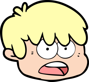 Bir insan tarafından çizilmiş erkek yüzü.