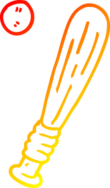 Bir insan tarafından çizilmiş bir beyzbol sopası çizimi.