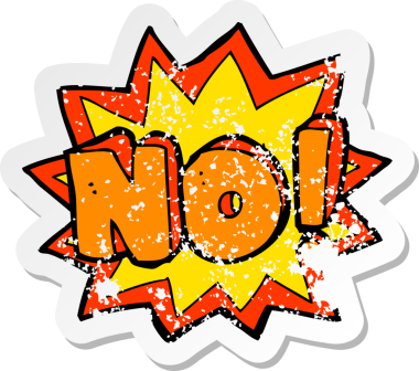 Bir karikatürün gerilimli çıkartması. Bir insan tarafından çizilmiş sembol yok.