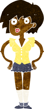 Bir insan tarafından çizilmiş kalçalı bir karikatür.