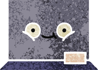 Bir insan tarafından çizilmiş bir yazı tahtasının retro çizim tarzı karikatürü