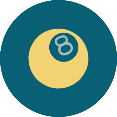 Bir insan tarafından çizilmiş 8 topun ikonik dövme şekli