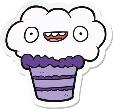 Bir insan tarafından çizilmiş bir kek etiketi.