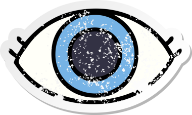 Bir insan tarafından çizilmiş şirin bir çizgi film karakterinin sıkıntılı çıkartması.