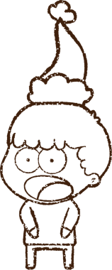 Bir insan tarafından çizilmiş Noel Adamı Kömürü