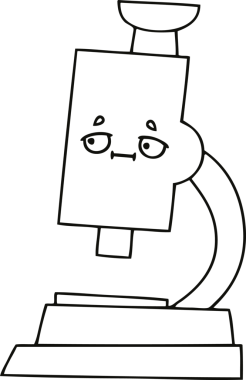 Bir insan tarafından çizilmiş bir mikroskop çizimi